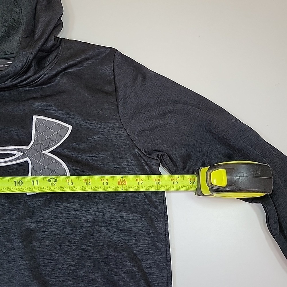 Under Armour ColdGear Hoodie Womens Medium Black Loose Fit Pullover Logo Sweatsh - Picture 4 of 10